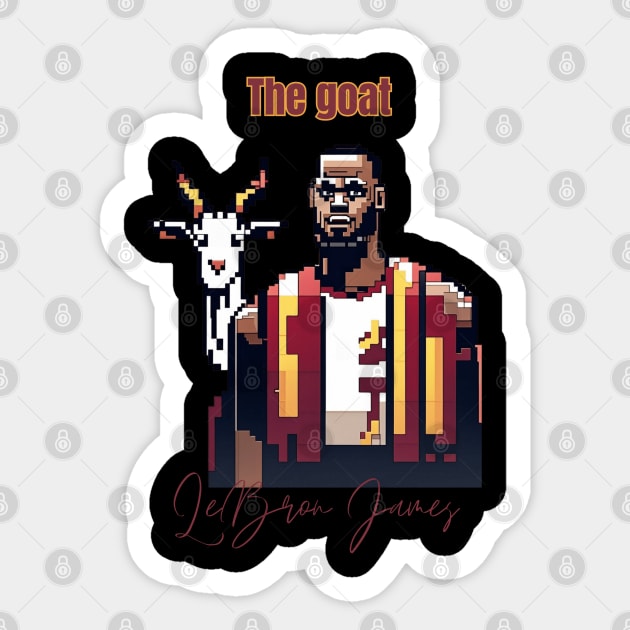 Lebron James goat pixel art Sticker by Nasromaystro